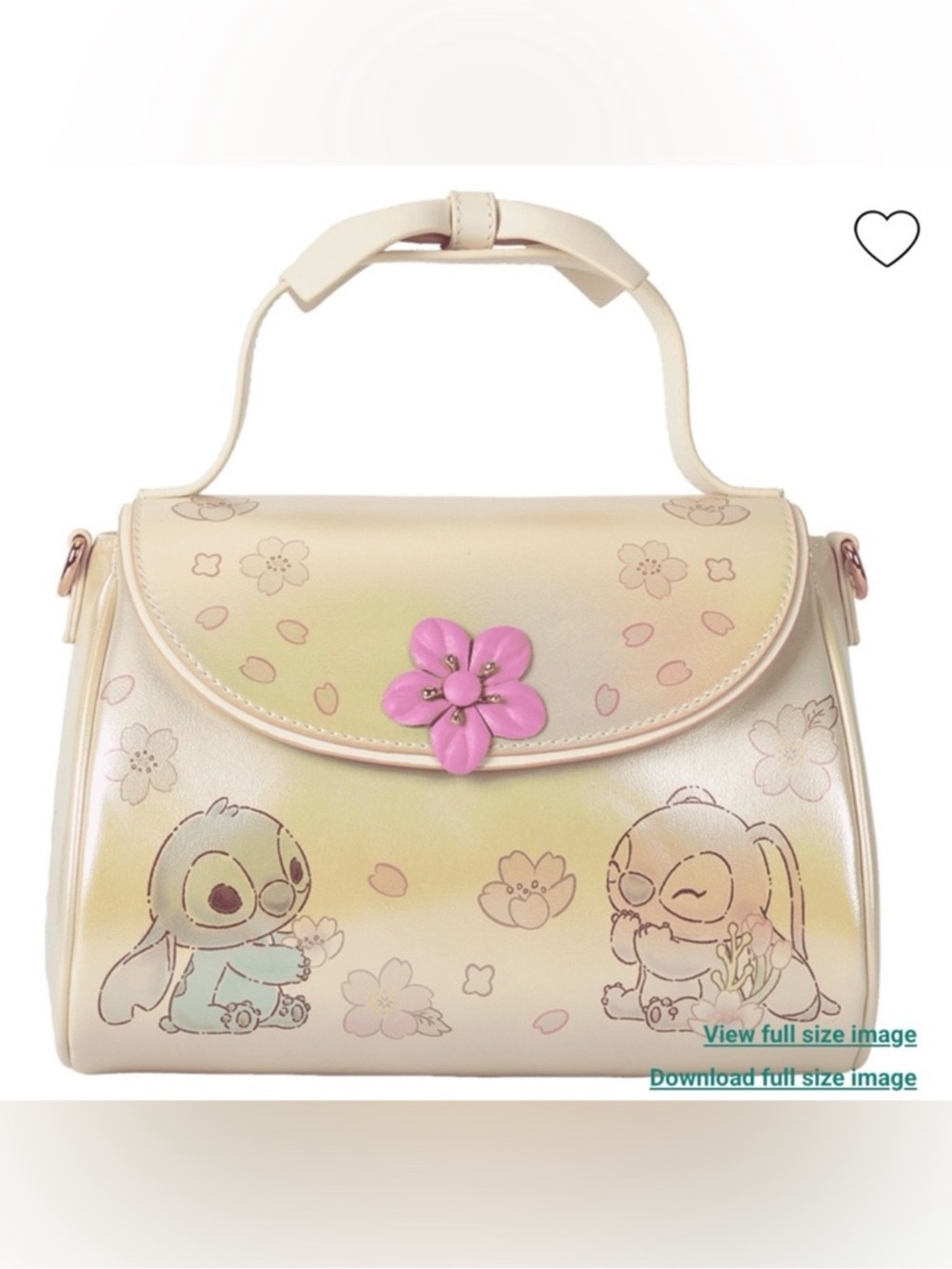 Stitch and Angel Cherry Blossom Loungefly Crossbody